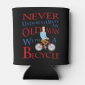 男性は自転車で老人を過小評価することはない 缶クーラー (裏面)