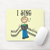 男性はI Tシャツおよびギフトを歌います マウスパッド (マウス)