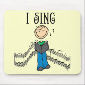 男性はI Tシャツおよびギフトを歌います マウスパッド (正面)