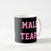 男性はMisandryの皮肉なピンクの黒を引き裂きます コーヒーマグカップ (正面右)