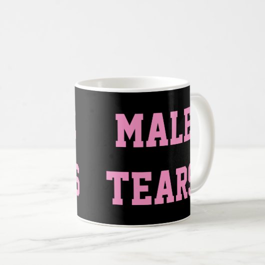 男性はMisandryの皮肉なピンクの黒を引き裂きます コーヒーマグカップ (正面右)