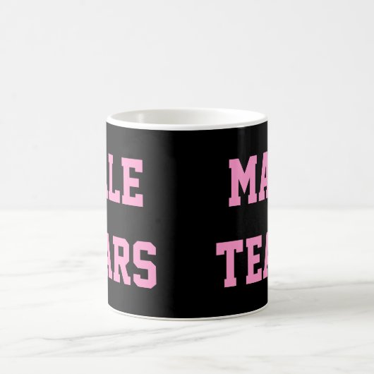 男性はMisandryの皮肉なピンクの黒を引き裂きます コーヒーマグカップ (中央)