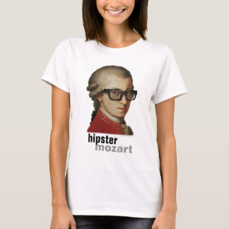 男性へおもしろいで幸せなヒップスターモーツァルトか女性 Tシャツ