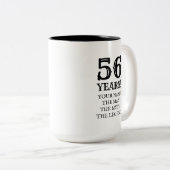 男性へおもしろいな第56誕生日プレゼントのコーヒー・マグ ツートーンマグカップ (正面右)