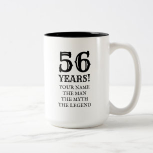 男性へおもしろいな第56誕生日プレゼントのコーヒー・マグ ツートーンマグカップ