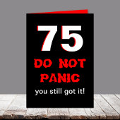 男性へおもしろいな第75バースデー・カード カード