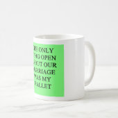 男性へおもしろいな離婚の冗談 コーヒーマグカップ (正面右)