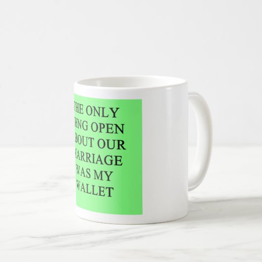 男性へおもしろいな離婚の冗談 コーヒーマグカップ (正面右)