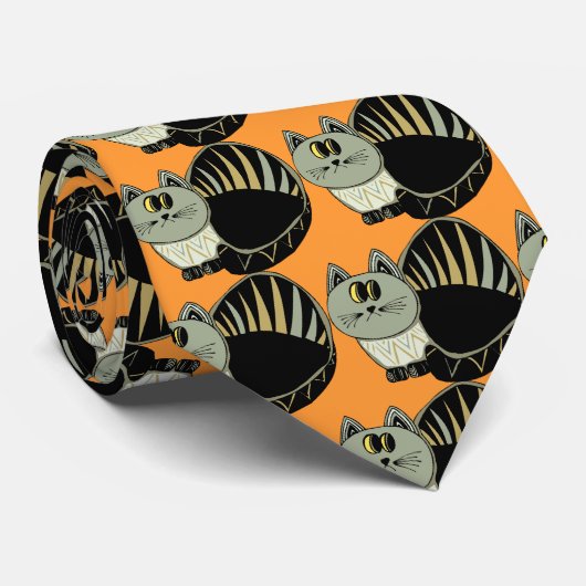 男性へだれ愛猫のネクタイ ネクタイ (ロール)