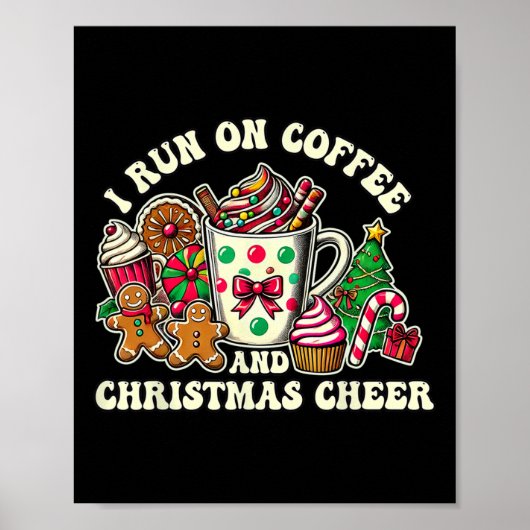 男性へのコーヒーとクリスマスの喜びギフト ポスター (正面)