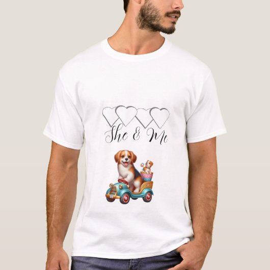 男性への最高の贈り物とカップルの愛 Tシャツ (正面)