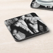 男性へエレガント男らしArt Male Bodybuilder コースター (左側)