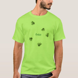 男性へカエルのTシャツ-おもしろいのワイシャツの緑カエル Tシャツ
