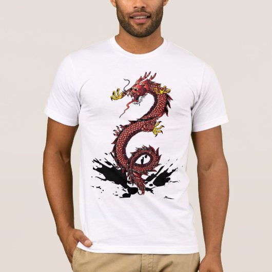 男性へドラゴンのTシャツ Tシャツ (正面)