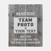 男性へパーソナライズなコーチのギフト写真および文字 フリースブランケット (正面)