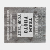 男性へパーソナライズなコーチのギフト写真および文字 フリースブランケット (正面(横))