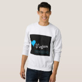 男性へビーガンのスエットシャツか女性-生命を愛して下さい スウェットシャツ (正面フル)