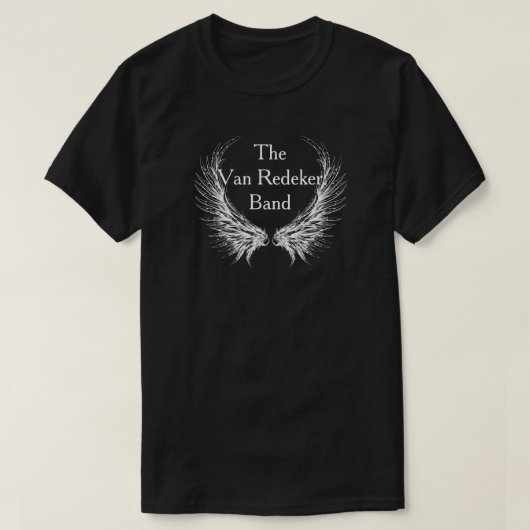 男性へヴァンRedeker BandのTシャツ白いレタリング Tシャツ (デザイン正面)