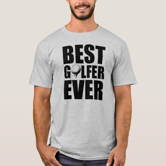 男性へ最も最高のなゴルファーのおもしろいなワイシャツ Tシャツ (正面)