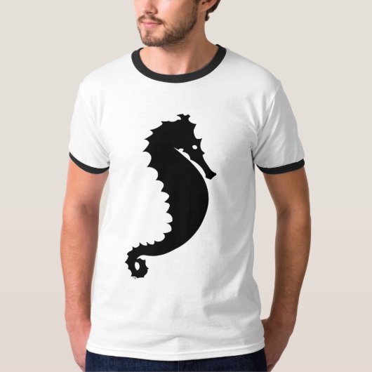 男性へ海の幽霊のロゴ Tシャツ (正面)