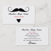 男性へ粋な髭の理髪店の美容師 名刺 (正面/裏面)