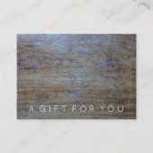 男性へ素朴な木|男らしいギフト券 割引カード (正面)