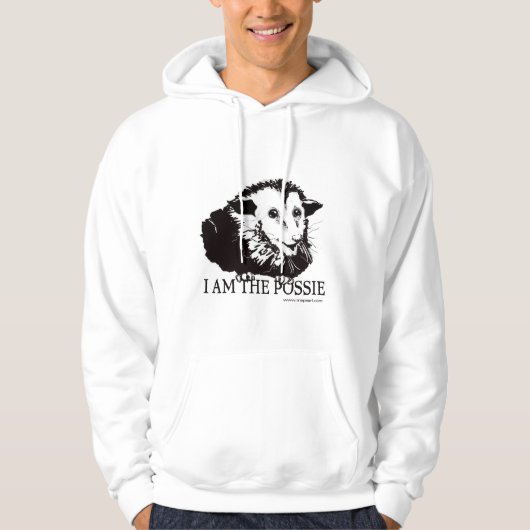 男性へ適切なふくろねずみのフード付きスウェットシャツ パーカ (正面)