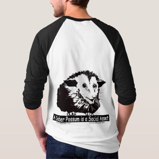 男性へ適切なふくろねずみの上着類 Tシャツ (裏面)