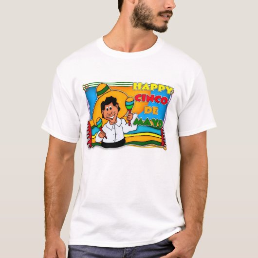 男性へCinco DeメーヨーのTシャツ Tシャツ (正面)
