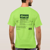 男性へDjangoの栄養物の事実 Tシャツ (裏面)