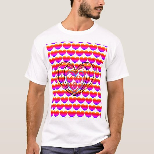 男性または女性用のバレンタインデーTシャツ Tシャツ (正面)