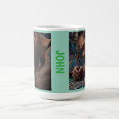 男性もダイヤモンドアートが大好き コーヒーマグカップ (中央)