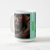 男性もダイヤモンドアートが大好き コーヒーマグカップ (正面左)