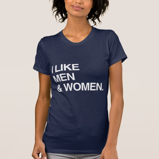 男性も女性も好きです Tシャツ (正面)