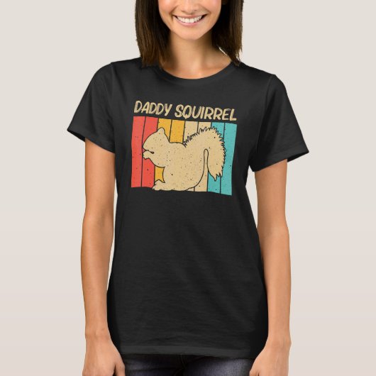 男性や少年向けのかわいいリス 動物のペット齧歯類 Tシャツ (正面)