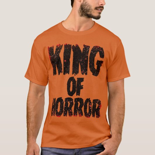 男性や少年向けのクールなホラー映画 怖いハロウィンホラー Tシャツ (正面)