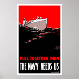 男性を集める – 海軍は私たちを必要 ポスター