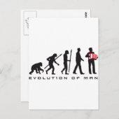 男性アコーディオン選手セーラーの進化 ポストカード (正面/裏面)