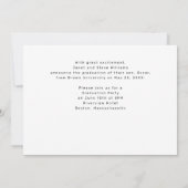 男性アスリートスはっきりしたポーツ卒業式1 – 写真 案内状 (裏面)