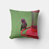 男性アンナのハミングバード枕 クッション (正面)