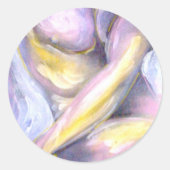 男性エレガントファインアートオス – ヌードモダン絵を描ズ ラウンドシール (正面)