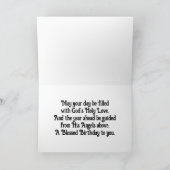 男性エンジェル誕生日グリーティングカード カード (内部)