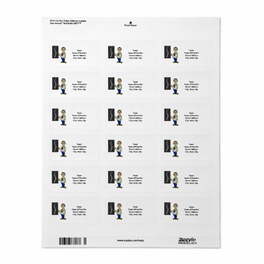 男性カイロプラクターまたは背部外科医住所 シール (フルシート)