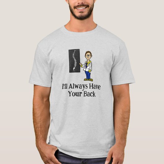 男性カイロプラクターまたは脊椎外科医のTシャツ Tシャツ (正面)