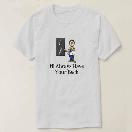 男性カイロプラクターまたは脊椎外科医のTシャツ Tシャツ (デザイン正面)