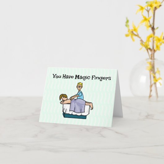 男性カイロプラクターマッサージ用グリーティングカード カード (黄色い花)