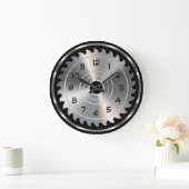 男性カッコいいの丸鋸刃壁時計を見る ラージ壁時計 (ホーム)
