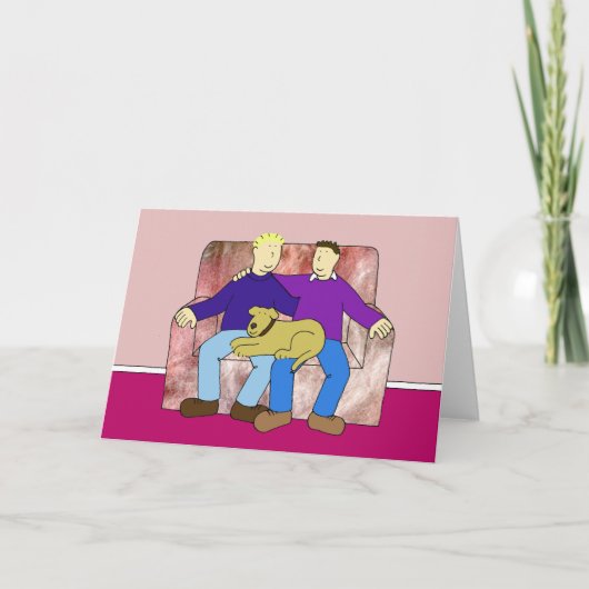 男性カップルおめでとうございます カード (正面)