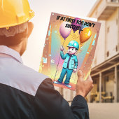 男性カラフルエンジニア誕生日 カード