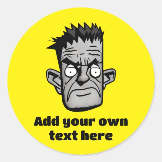 男性キャラクター ラウンドシール (正面)